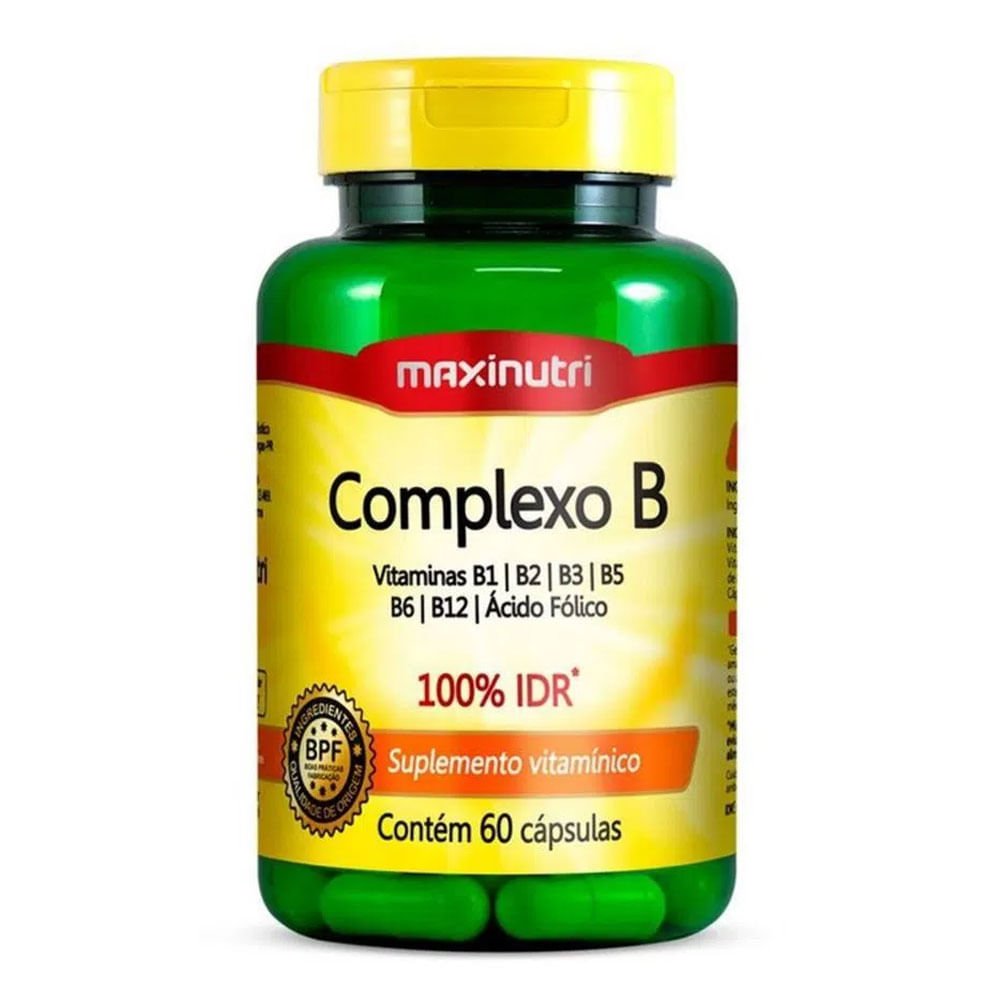 Complexo B 100% IDR Maxinutri 60 Cápsulas Em Oferta - Farmadelivery