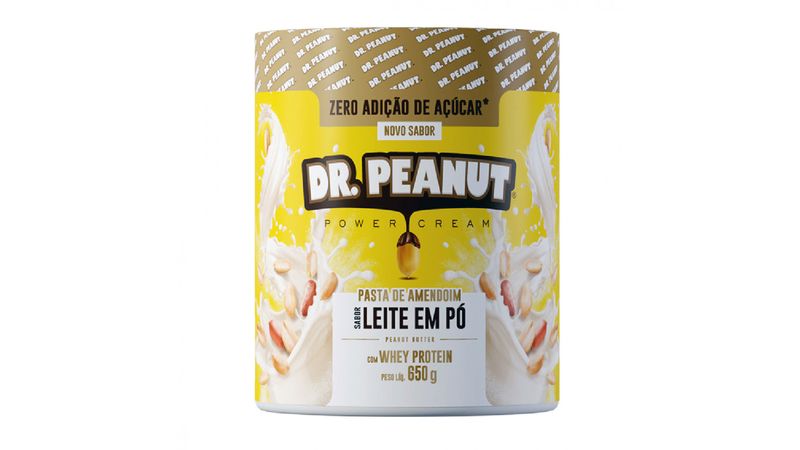 Pasta de Amendoim Dr Peanut Leite em Pó com Whey Protein 650g em