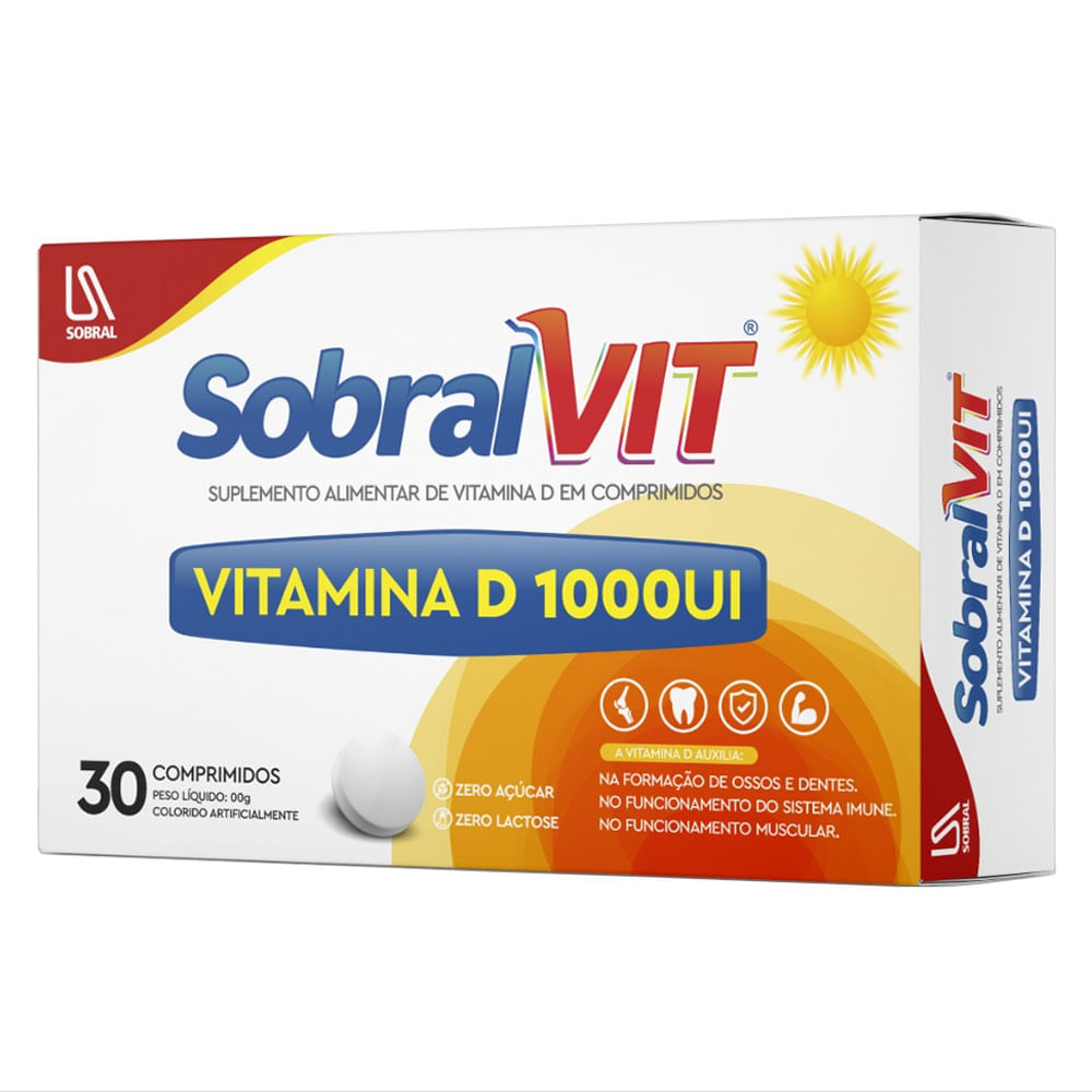 Vitamina D 1000UI Drogaria São Paulo 30 Comprimidos - Drogaria Sao