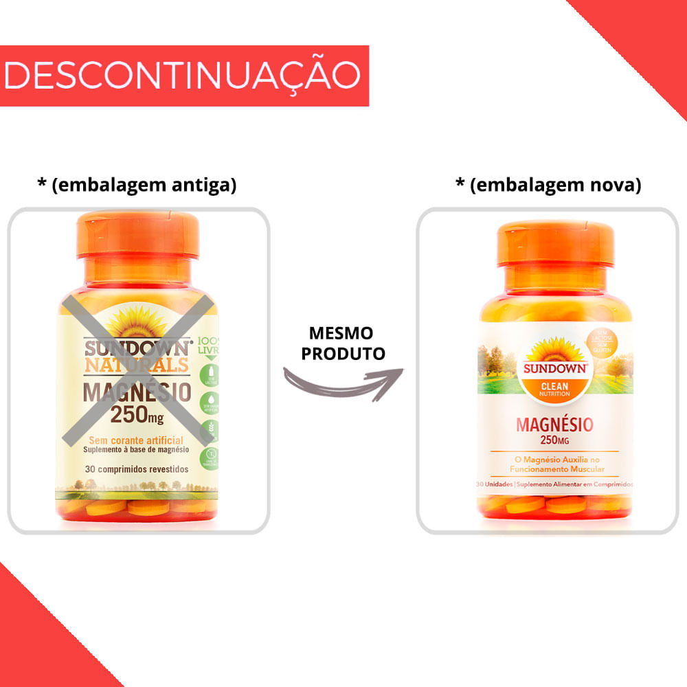 Magnésio Sundown 250mg 30 Comprimidos Em Oferta - Farmadelivery