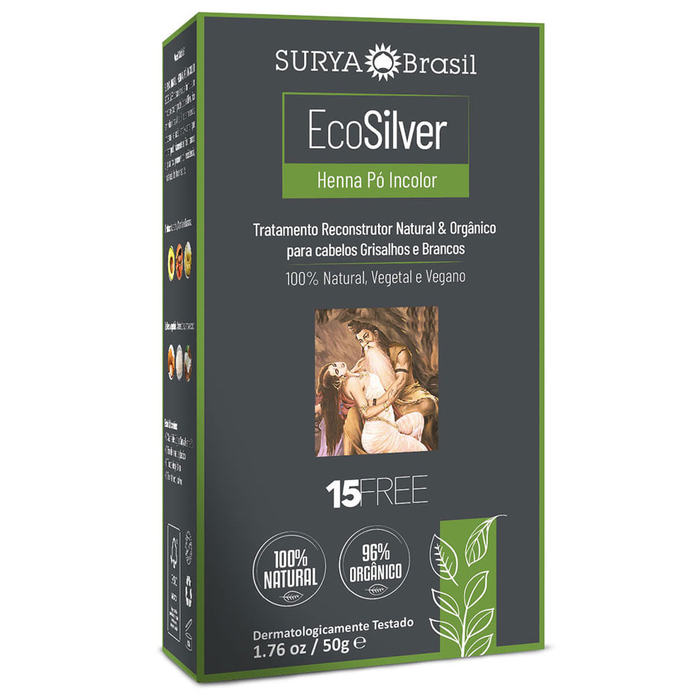 Henna Pó Incolor EcoSilver Surya Brasil 50g 73.4.P em Oferta