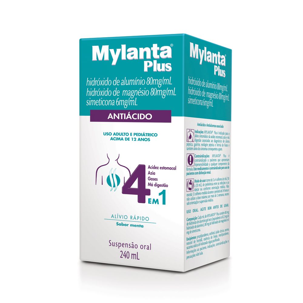 Mylanta Plus Suspensão Oral Tradicional 240mL - Farmadelivery