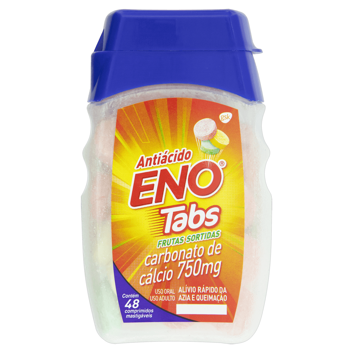 Sal de Fruta Eno Tabs Sabor Frutas Sortidas 48 Tablets