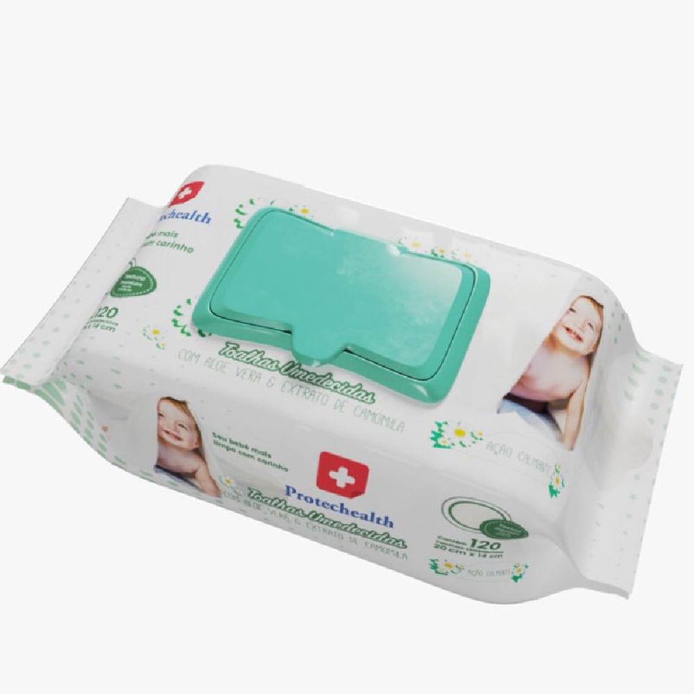 Toalhas Umedecidas Camomila New Gen Com 120 Unidades