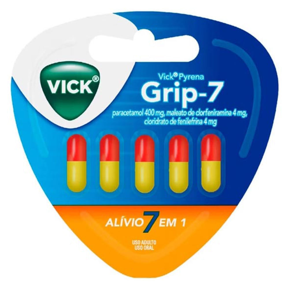 Vick Pyrena Grip-7 | Com 5 Cápsulas