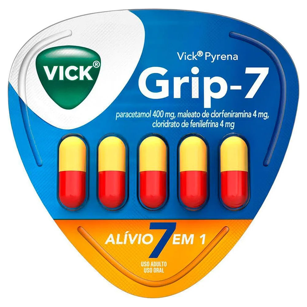 Encontraproduto.com.br - Vick Pyrena Grip-7 | Com 5 Cápsulas