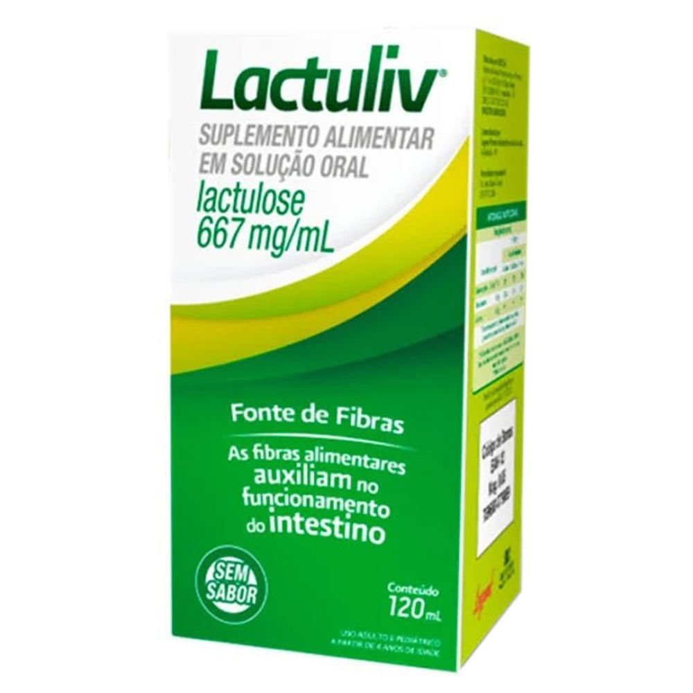 Lactuliv 667mg Xarope Sem Sabor 120ml