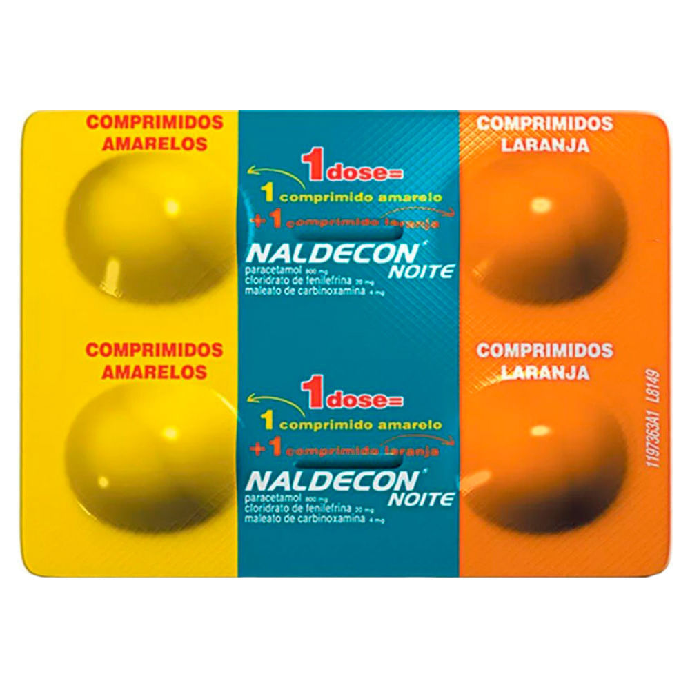 Naldecon Noite 4 Comprimidos Reckitt Benckiser