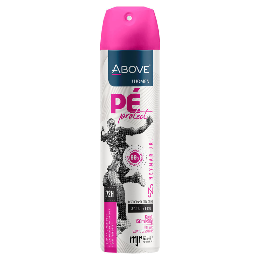 Desodorante para Pés Above Women Pé Protect Neymar Jr Aerossol 150ml -  Farmadelivery