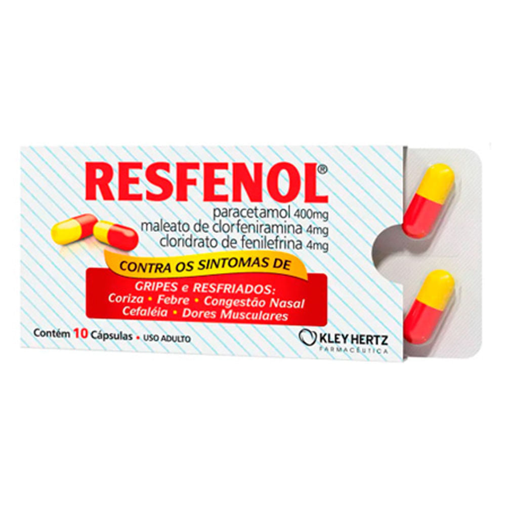 RESFENOL 400+4+4MG COM 10 COMPRIMIDOS