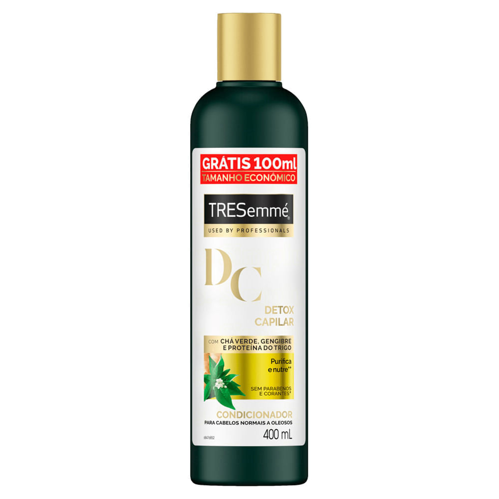 Condicionador Tresemmé Detox Capilar 400ml Grátis 100ml
