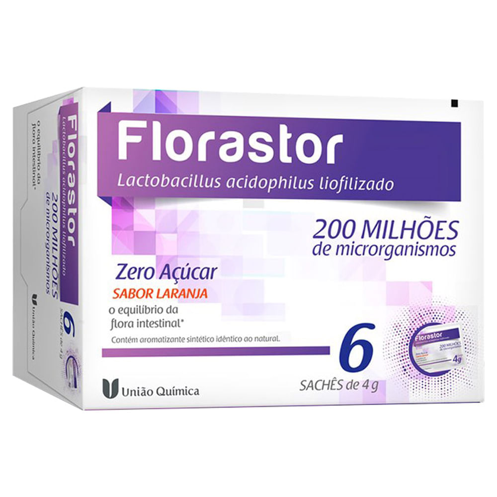 Probiótico Florastor 1 Bilhão Regulador Intestinal 6 Sachês