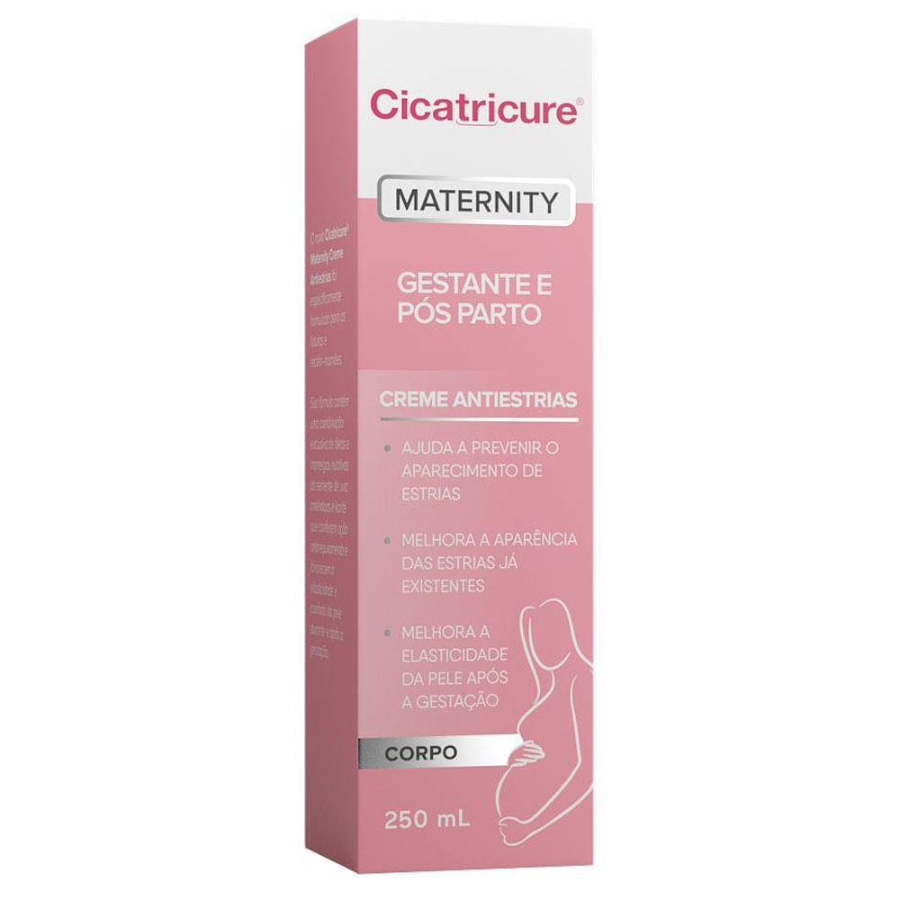 Imagem ilustrativa do creme antiestrias Cicatricure Maternity.