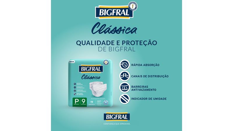 Fralda Geriátrica Bigfral Regular Plus G 7U Kit 3 em Promoção na