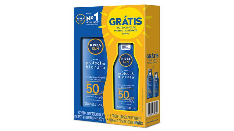 Kit Protetor Solar Nivea Sun Protect FPS50 200ml + Protetor Solar FPS70  40ml - Drogaria Sao Paulo