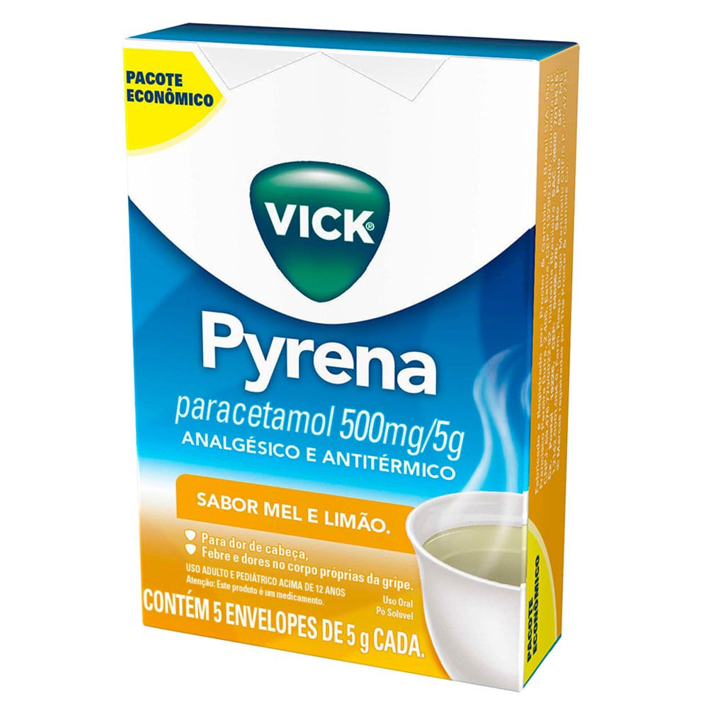 Vick Pyrena Ch Mel e Lim o 5 sach s 5g cada em Oferta Farmadelivery