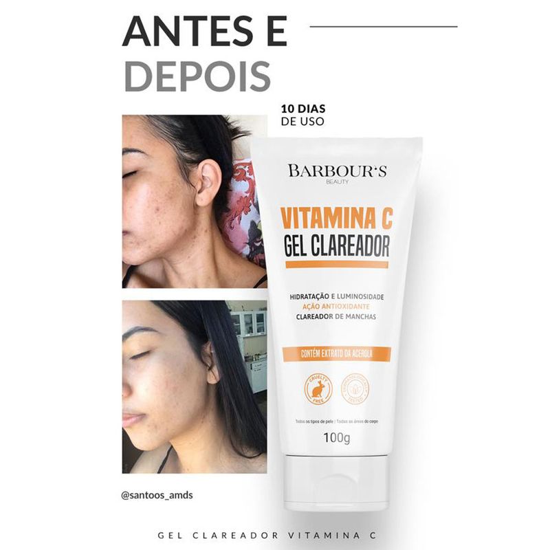 Gel Clareador Barbours Beauty Vitamina C 100ml em Oferta Farmadelivery