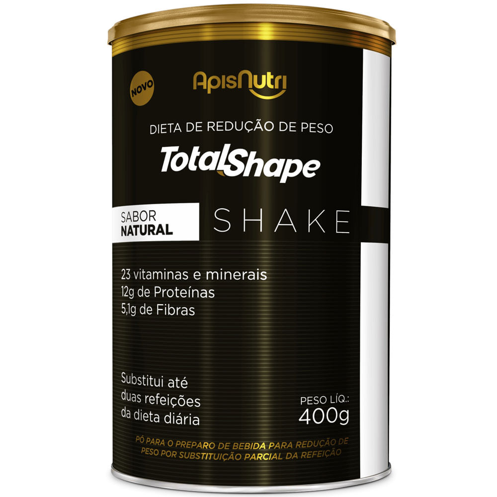 Shake Total Shape Sabor Natural ApisNutri 400g em Oferta - Farmadelivery