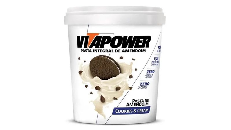 Pasta de Amendoim VitaPower Cookies&Cream 450g em Oferta