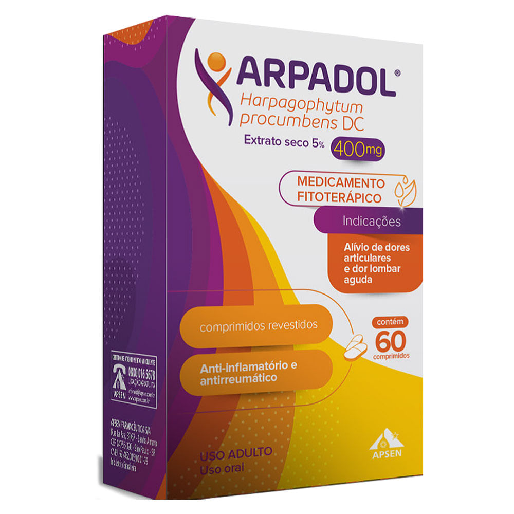 Arpadol 400mg 60 Comprimidos em Oferta  Farmadelivery