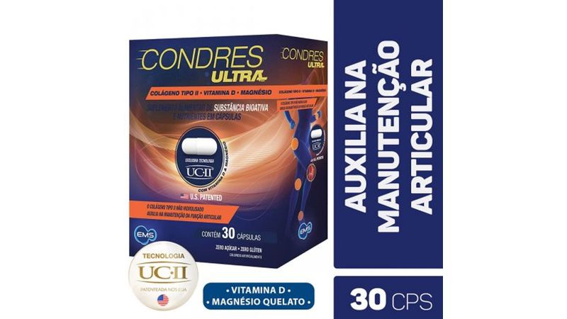 Condres Ultra 90 Cápsulas Colágeno Tipo 2 Vitamina D + Mg