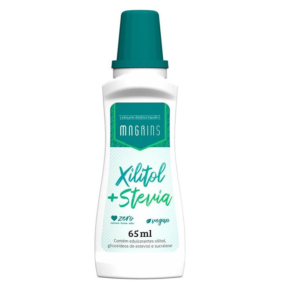Adoçante Líquido Magrins Xilitol+Stevia 65ml em Oferta Farmadelivery