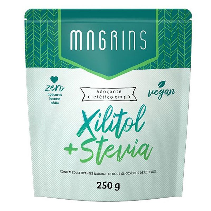 Adoçante em Pó Magrins Xilitol+Stevia 250g em Oferta Farmadelivery