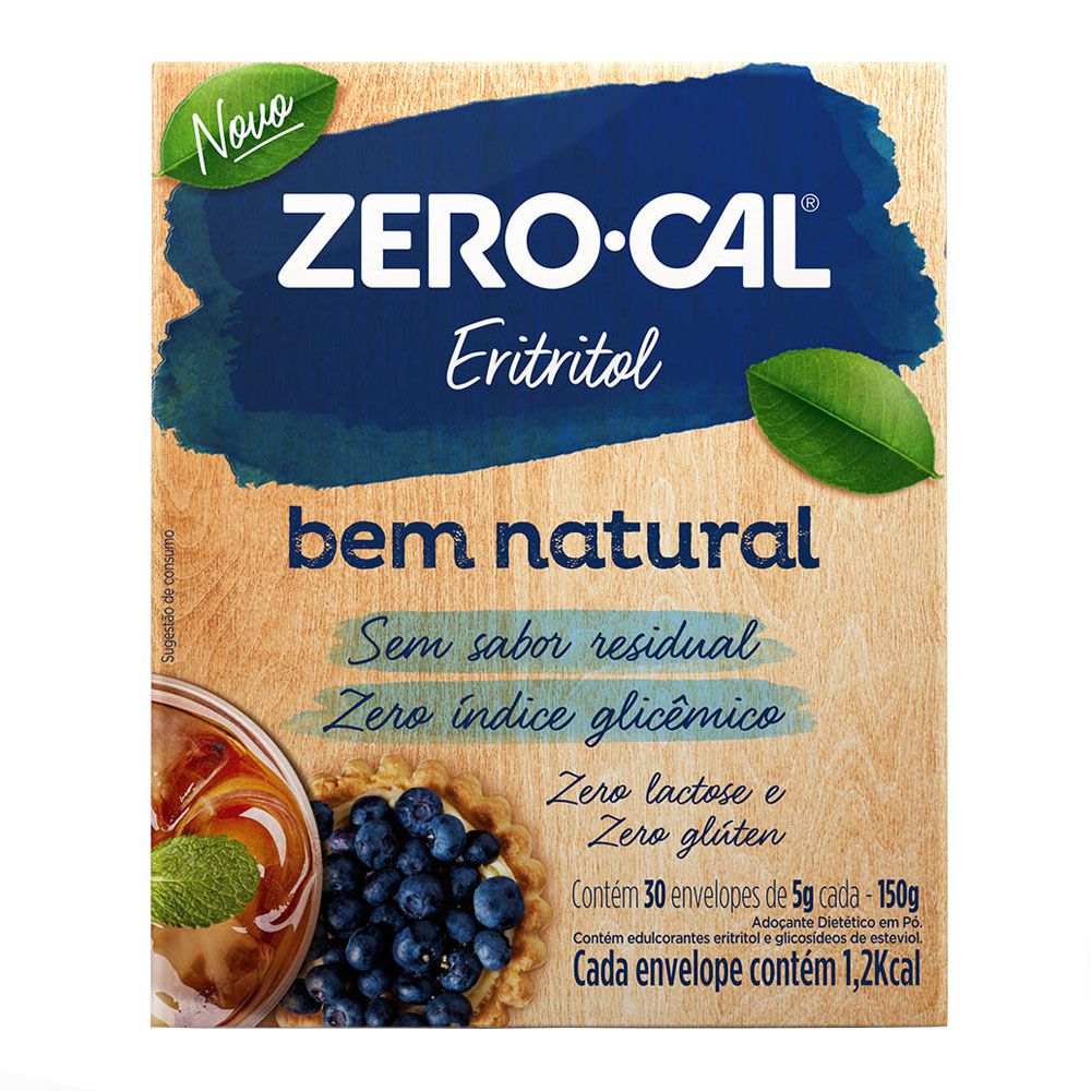 Adoçante Zero Cal Eritriol Bem Natural Pó 30 sachês de 5g em Oferta -  Farmadelivery