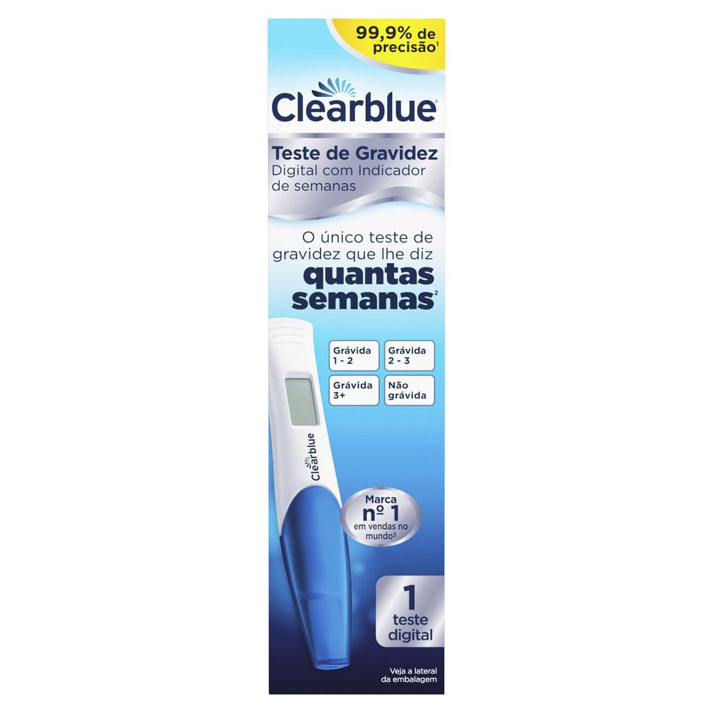 Teste De Gravidez Clearblue Indicador De Semanas 1 Unidade Em Oferta Farmadelivery 