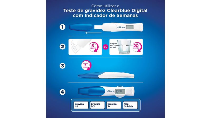 Teste de Gravidez Clearblue Digital com 1 Unidade