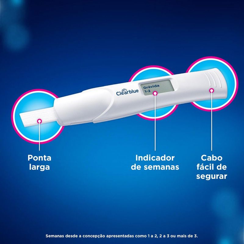 Teste De Gravidez Clearblue Indicador De Semanas 1 Unidade Em Oferta Farmadelivery 