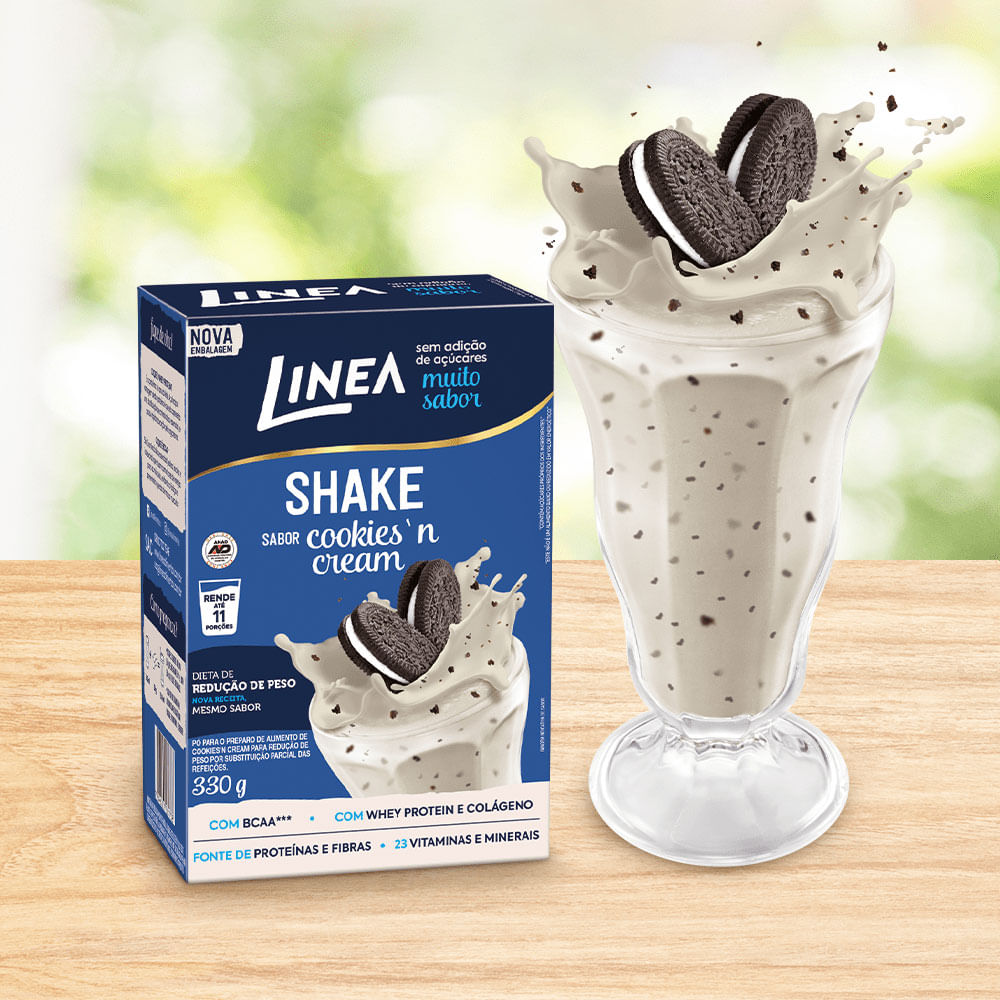 Linea Shake Sabor Cookies'N Cream 330g Em Oferta - Farmadelivery