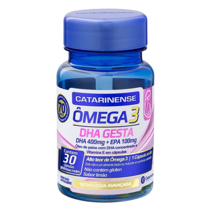 Ômega 3 DHA GESTA Catarinense 30 Cápsulas em Oferta Farmadelivery