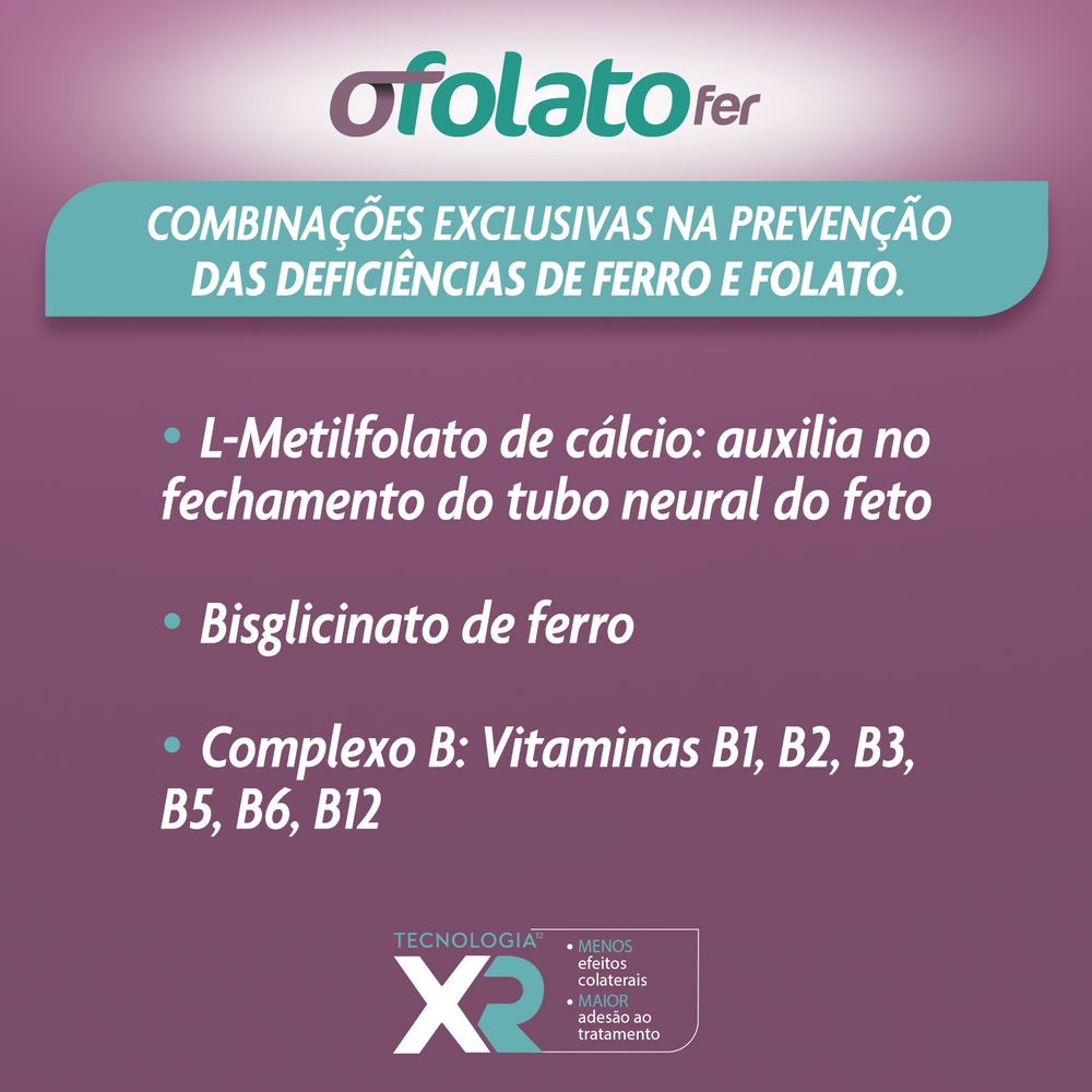 Ofolato + Ferro 30 Comprimidos - Farmabit