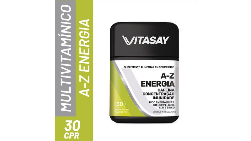 Suplemento Alimentar Vitasay Energia A-Z 30 Comprimidos