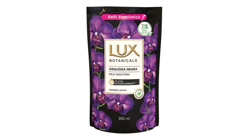 Refil Sabonete Líquido Lux Botanicals Orquídea Negra 200ml em