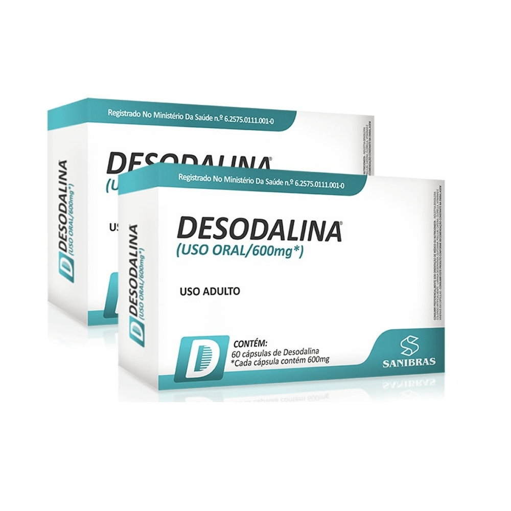 Termogênico Desodalina 600mg  Com 60 Cápsulas - Coop Drogaria