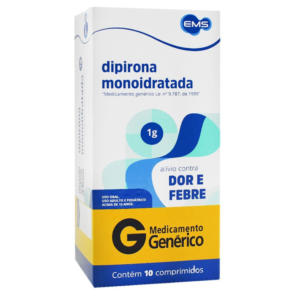 Dipirona Monoidratada 1g 10 Comprimidos - Farmadelivery