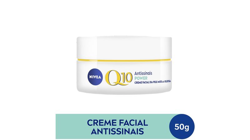 NIVEA Creme Facial Antissinais Q10 Power Dia FPS 30 Pele Mista a Oleosa 50g  50g