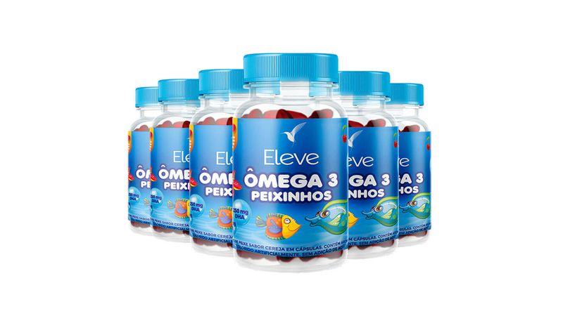 Kit mega 3 Peixinhos Infantil 180 Dias 720 C psulas e book