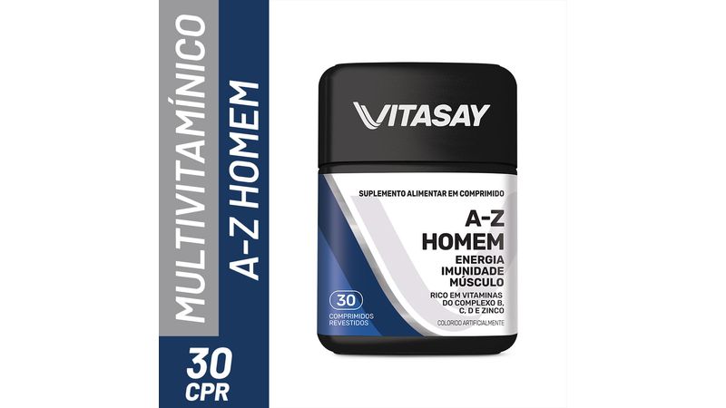 Suplemento Alimentar Vitasay A-Z Homem 30 Comprimidos - Farmadelivery