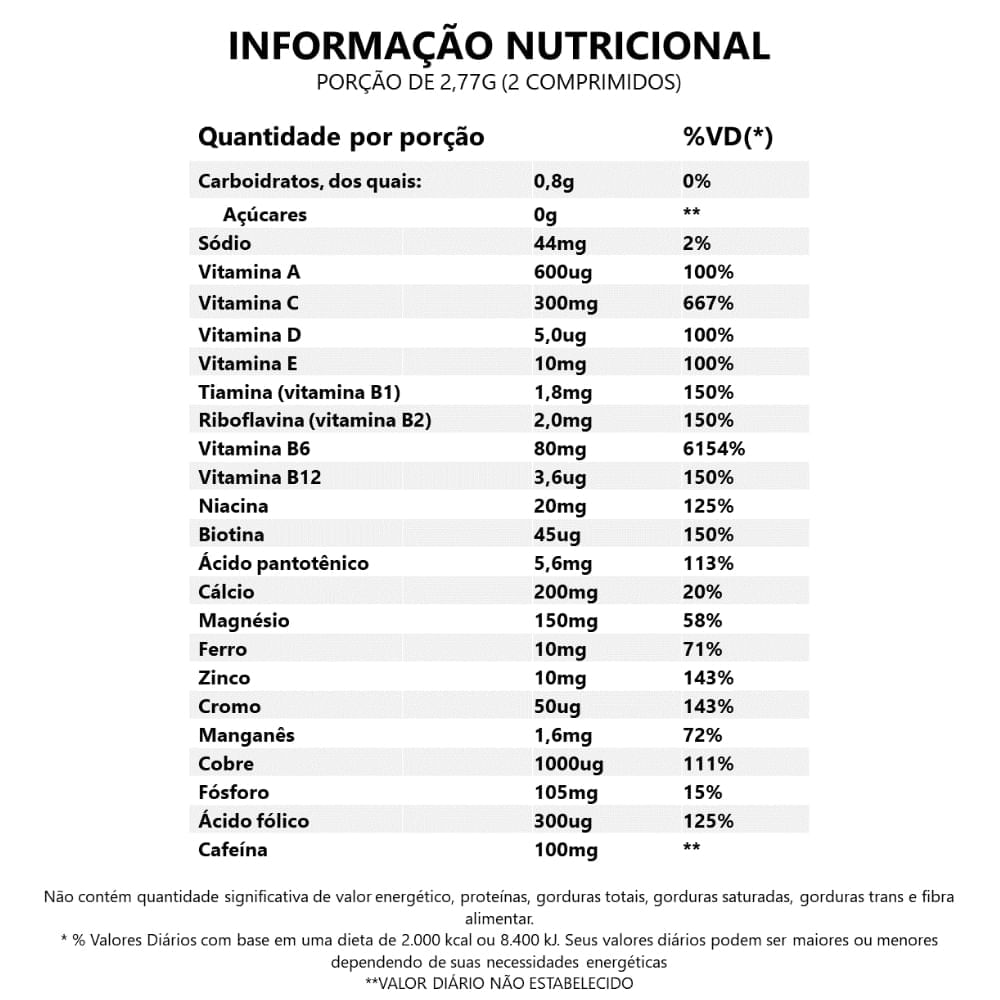 Encontraproduto.com.br - Vitasay 50+ Homen A-Z+Cafeina com 60 comprimidos