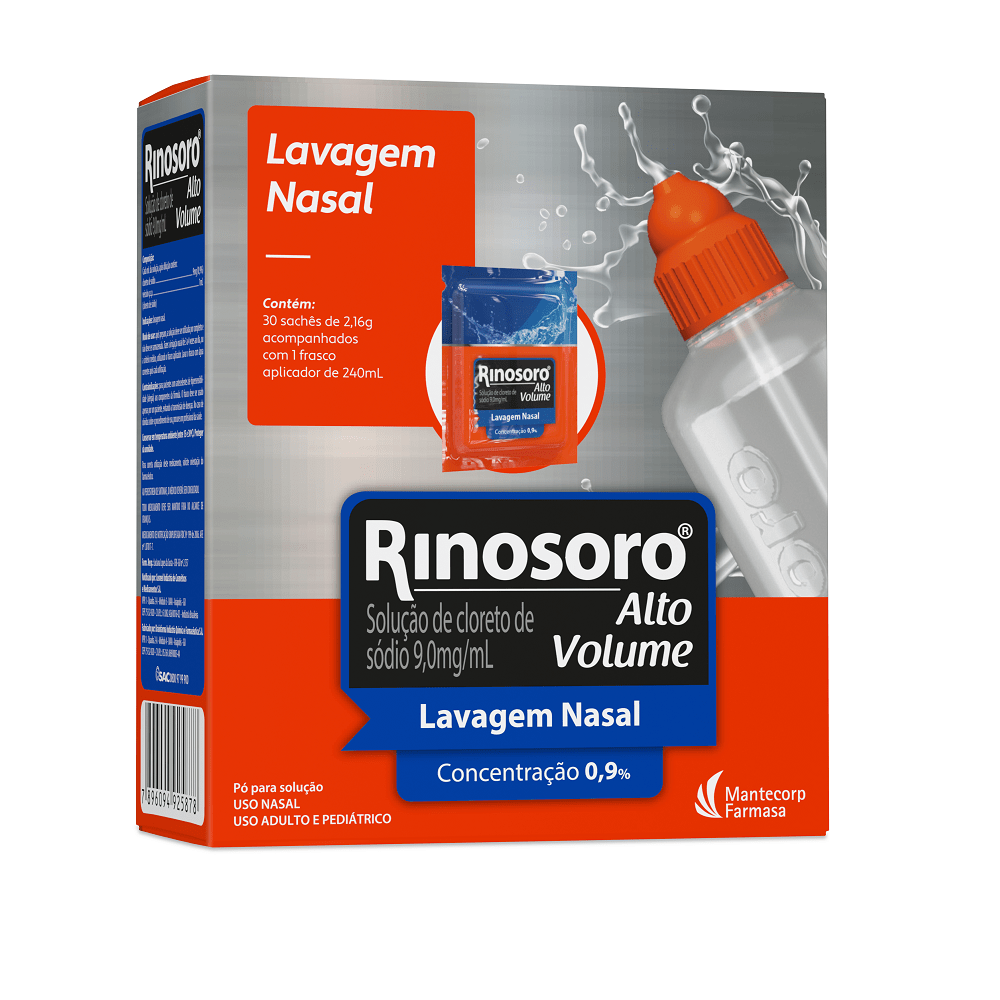 Rinosoro 9,0mg/ml Descongestionante Spray 30 Sachês + Frasco Aplicador -  Farmadelivery