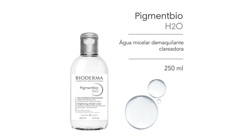 Agua micelar suave Pigmentbio H2o - Bioderma