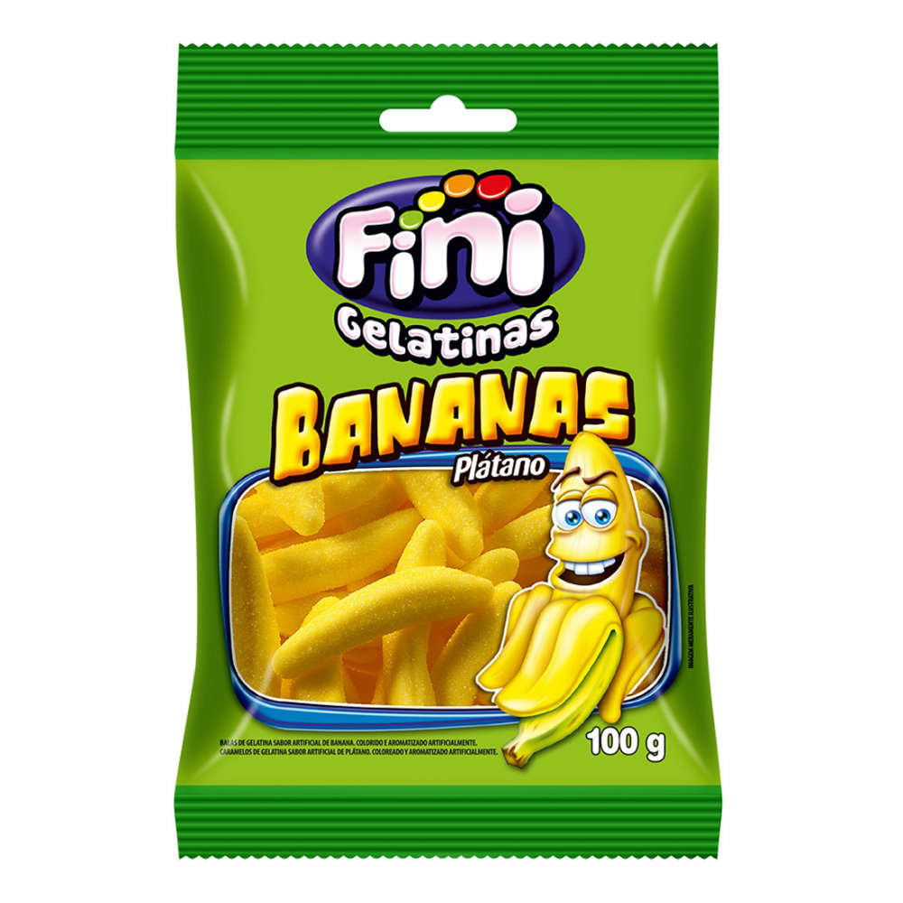 Bala Fini Gelatinosas Bananas 100G - Farmadelivery