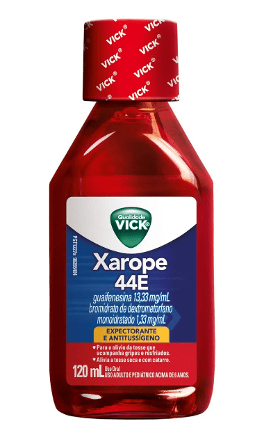 Vick 44E 120ml Xarope Expectorante Antitussígeno - 120ml - Vick 44E 120ml  Xarope Expectorante Antitussígeno - 120ml - VICK