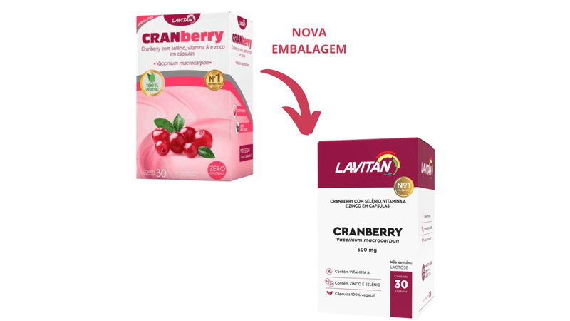 Kit com 6 - Lavitan Cranberry com 30 Capsulas 0 Autentic0 no Shoptime
