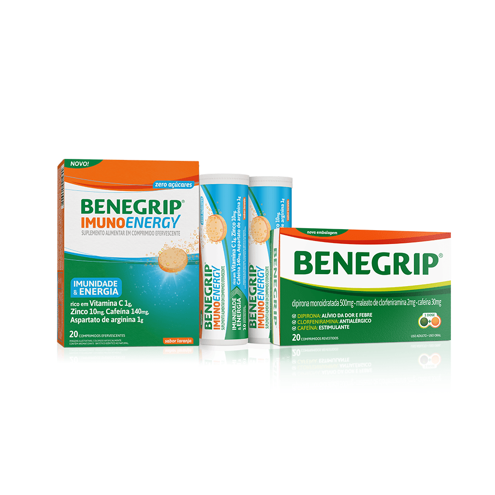 Kit Benegrip Regular 20 + Benegrip Imuno Energy 20