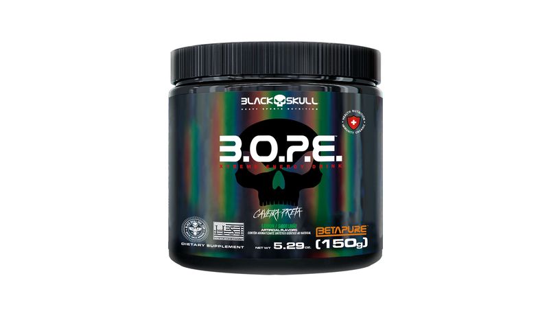 Pré Treino B.O.P.E Sabor Limão Black Skull 150g - Farmadelivery