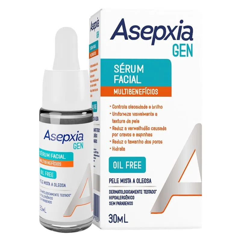 Sérum Corretor Facial Asepxia Gen Para Pele Oleosa 30ml